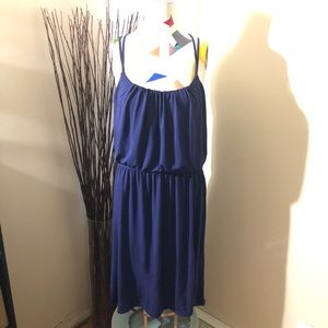 Loft Blue Racerback jersey dress